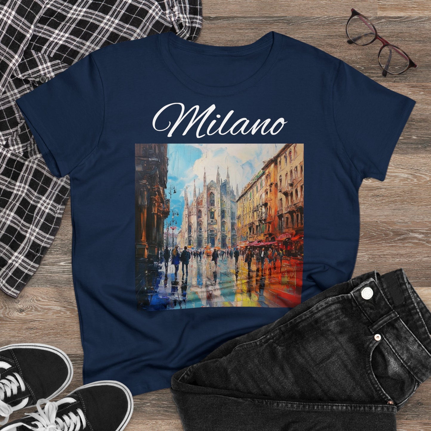 "Milano" Italy, Women's T-Shirt, graphic tee