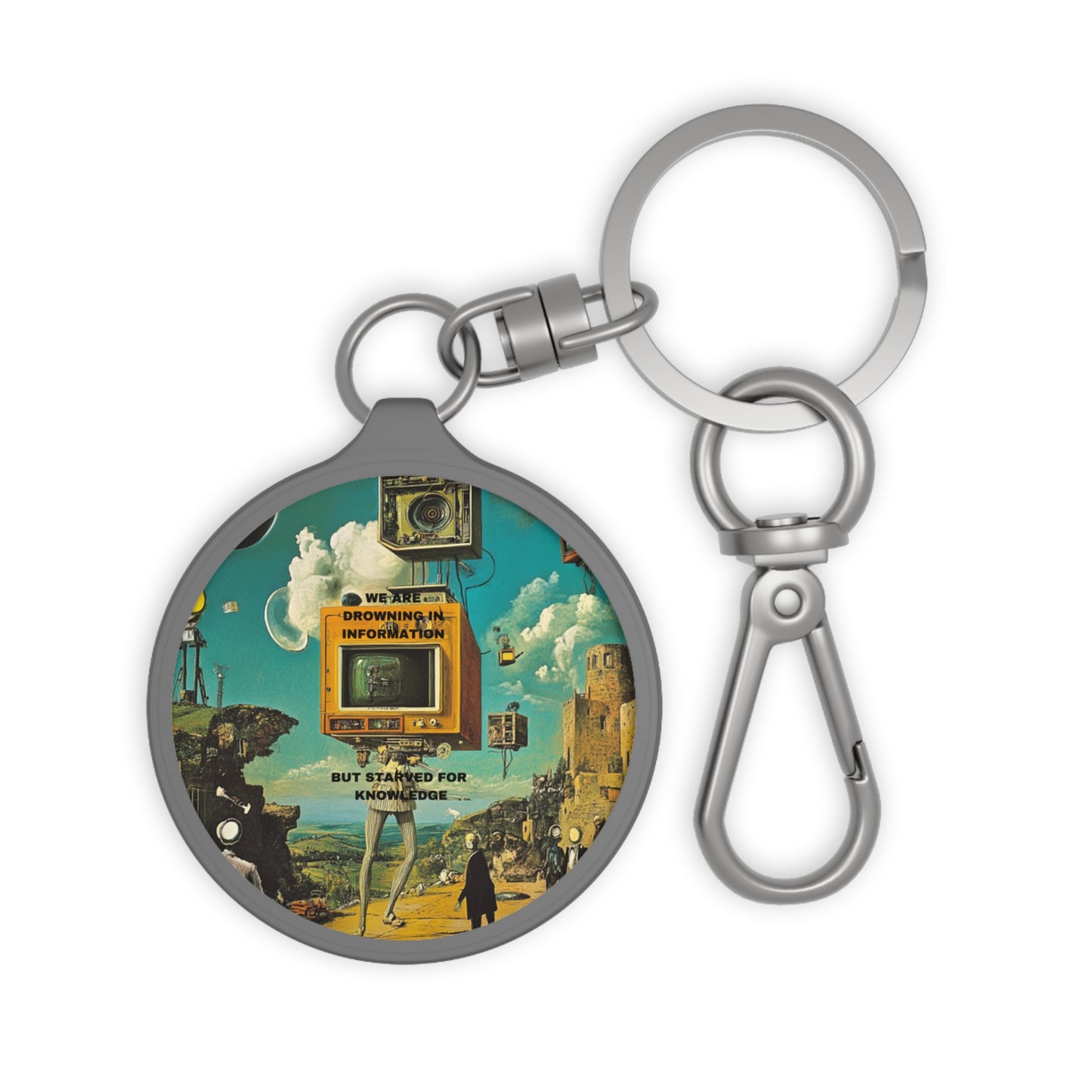 "Starved For Knowledge" Keyring Tag