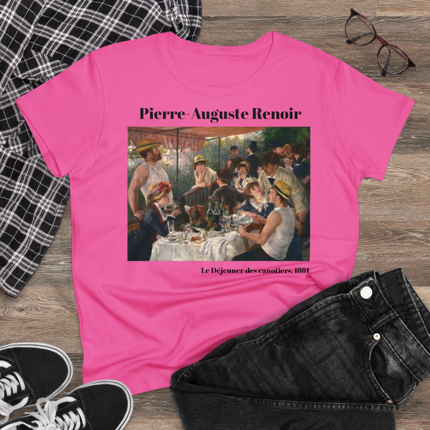 Pierre-Auguste Renoir, "Le Déjeuner des canotiers," Women's T-Shirt, gift for her, cotton artsy tshirt