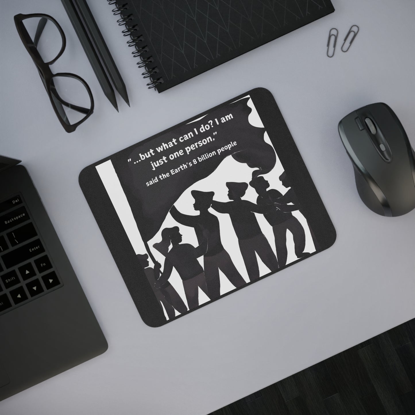 "Eight Billion People" - Desk Mouse Pad