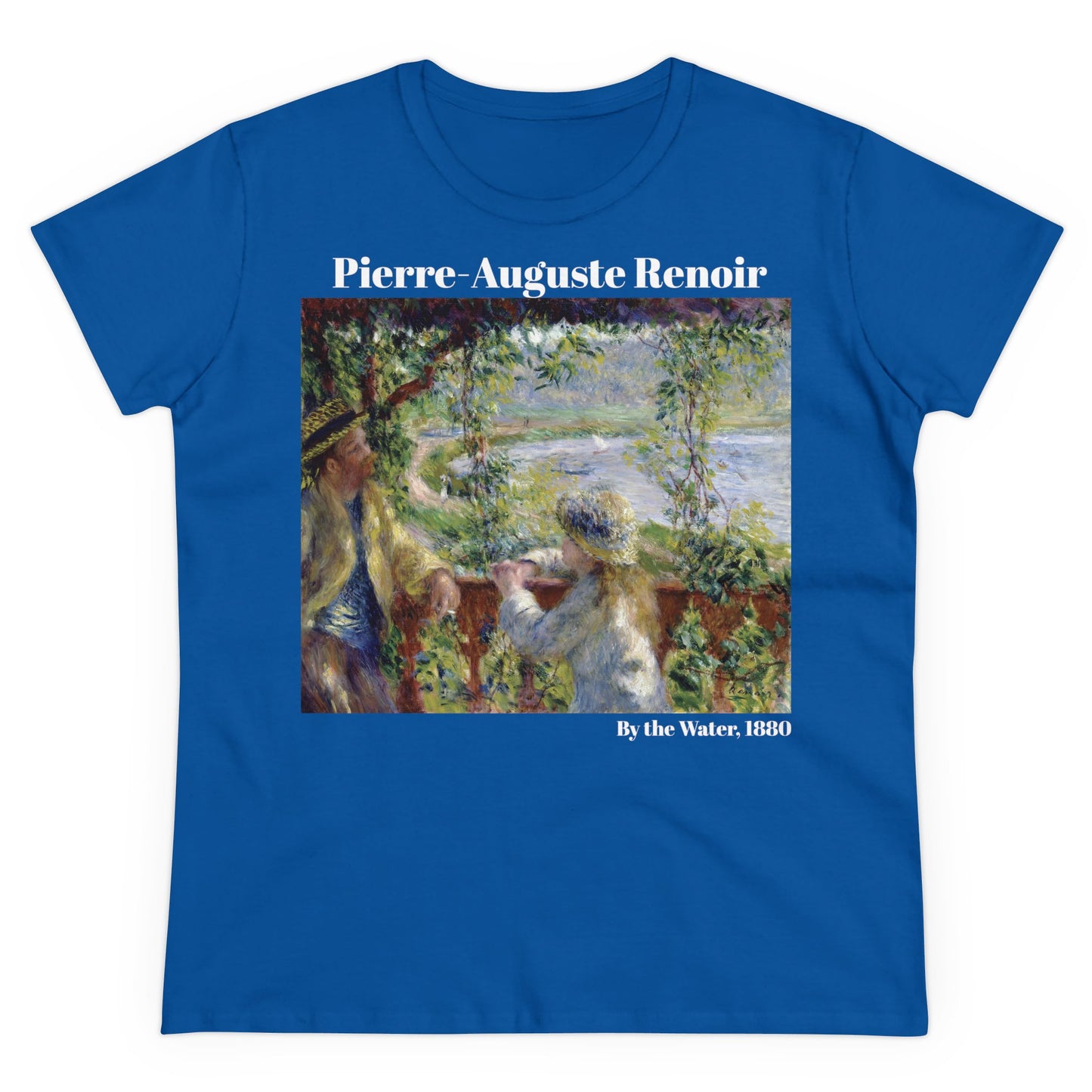 Pierre-Auguste Renoir, "By the Water," Women's T-Shirt, gift for her, cotton artsy tshirt