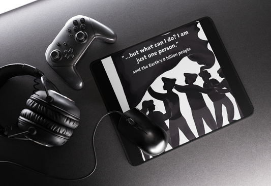 "Eight Billion People" - Desk Mouse Pad