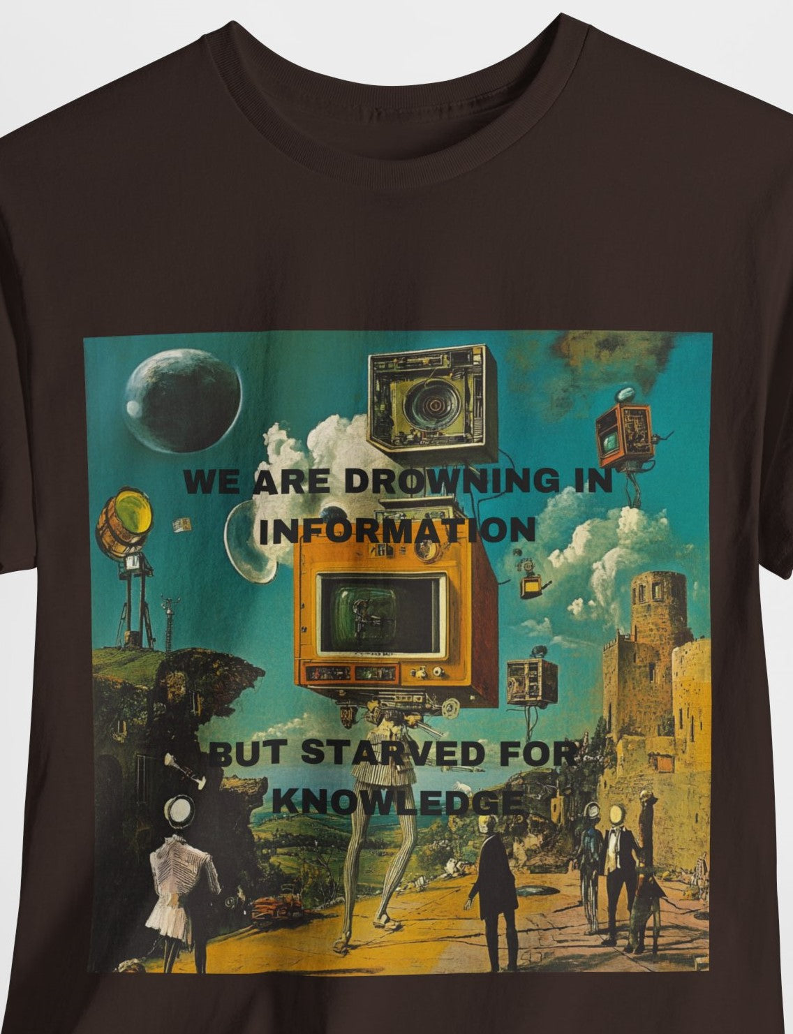 "Information Overload" Men's T-Shirt, cotton artsy tshirt