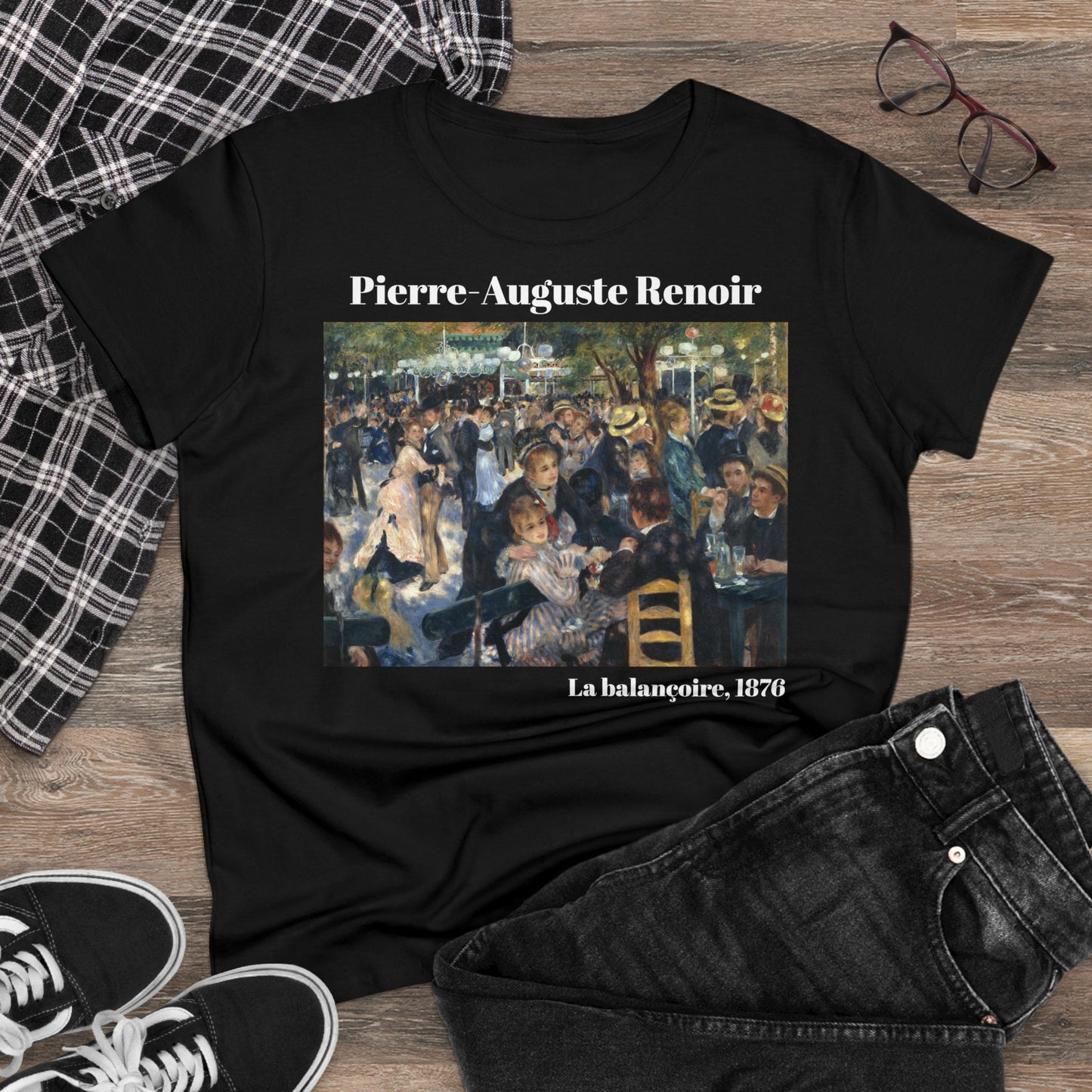 Pierre-Auguste Renoir "La balançoire" Women's T-Shirt, modern art graphic tee