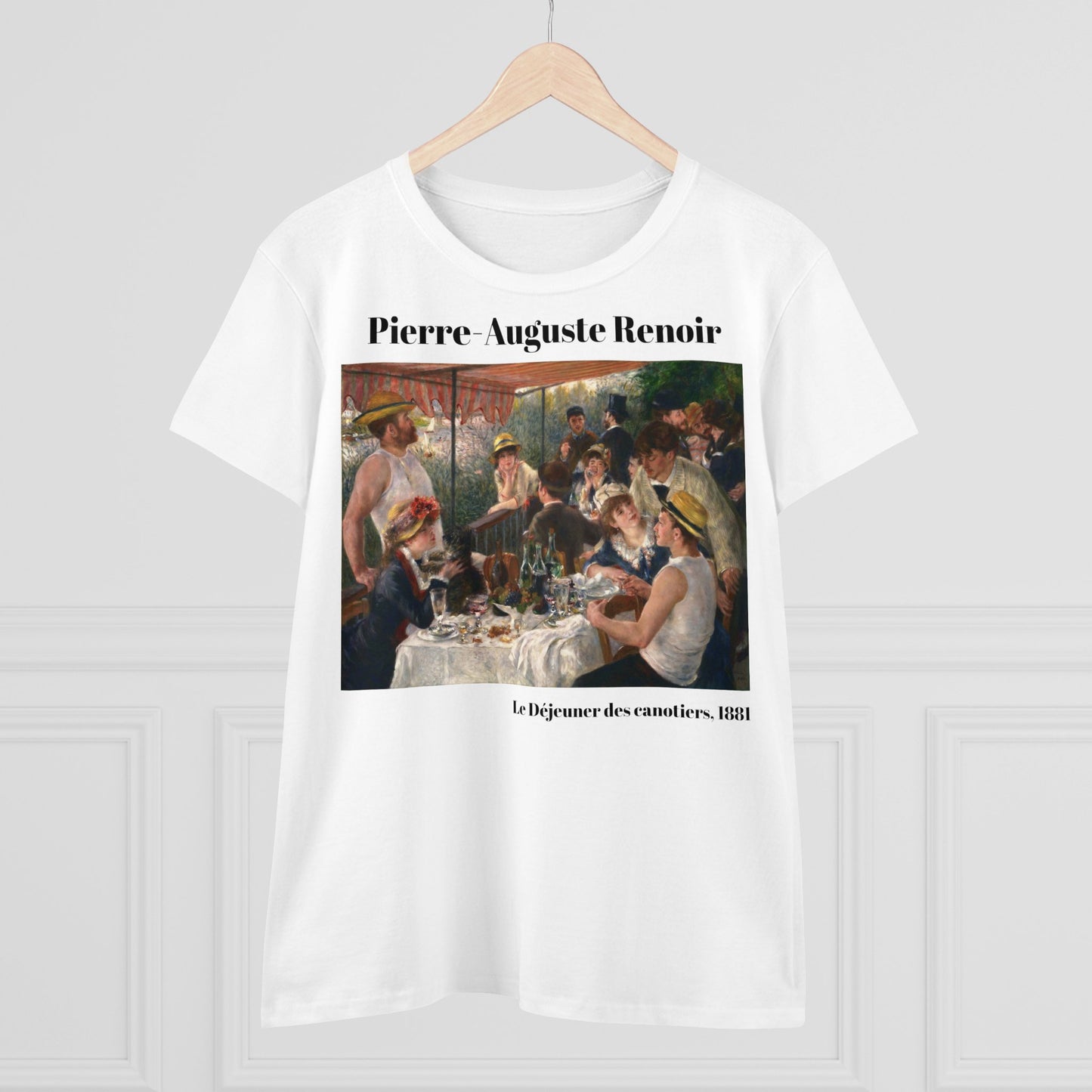 Pierre-Auguste Renoir, "Le Déjeuner des canotiers," Women's T-Shirt, gift for her, cotton artsy tshirt