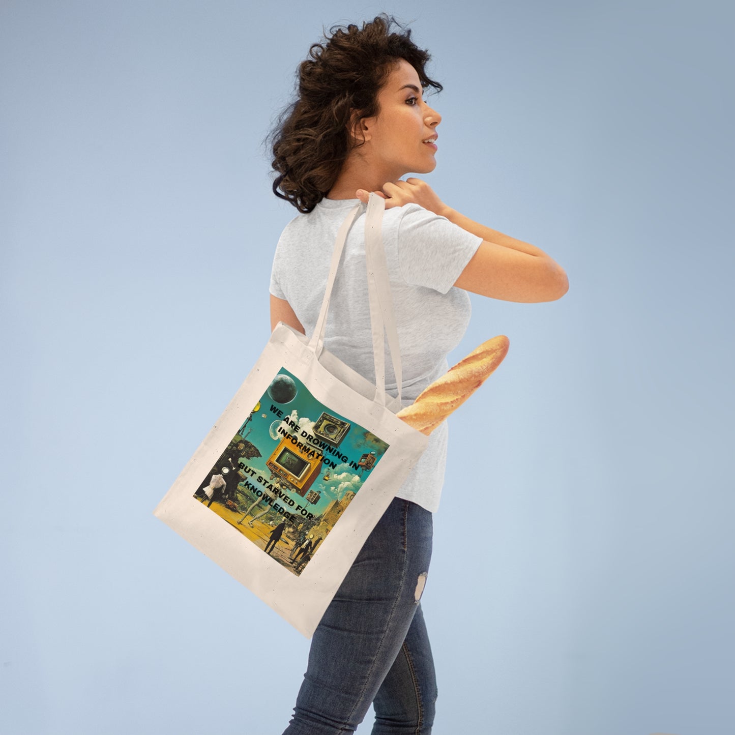 "Starved For Knowledge" Tote Bag