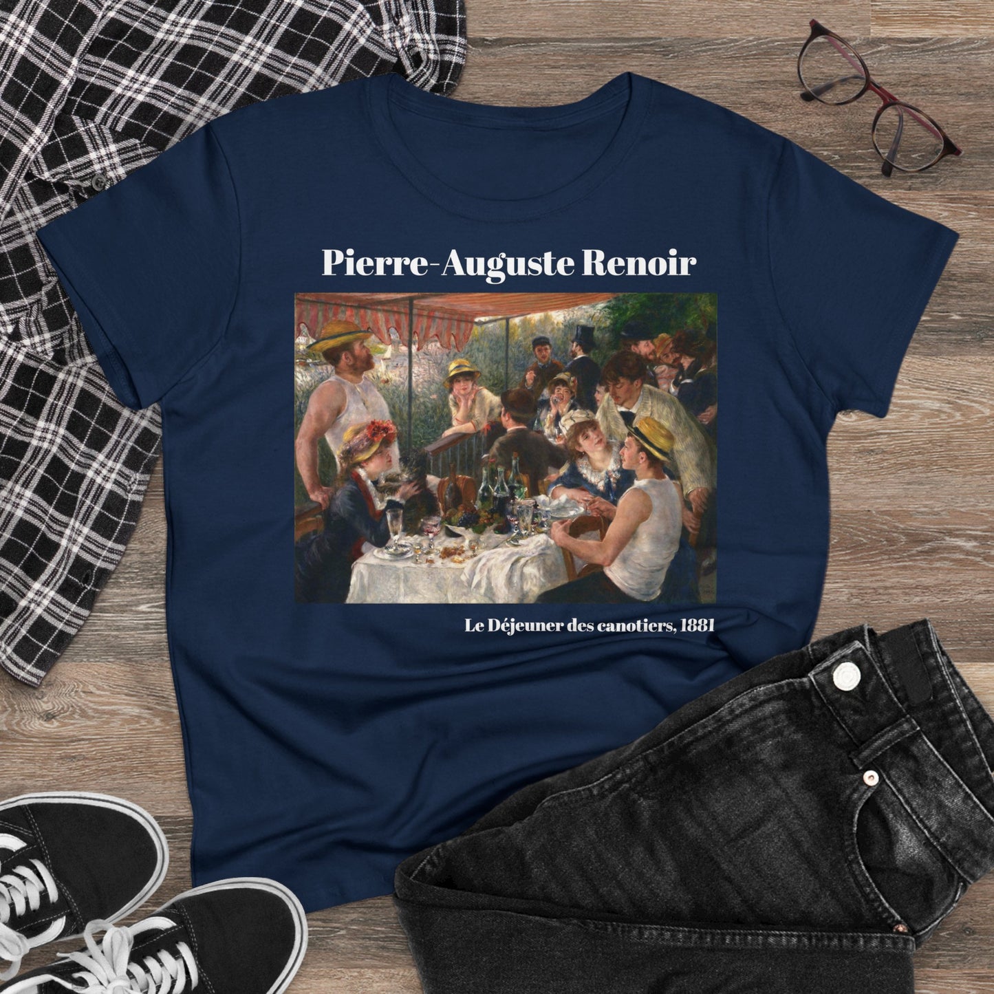 Pierre-Auguste Renoir, "Le Déjeuner des canotiers," Women's T-Shirt, gift for her, cotton artsy tshirt