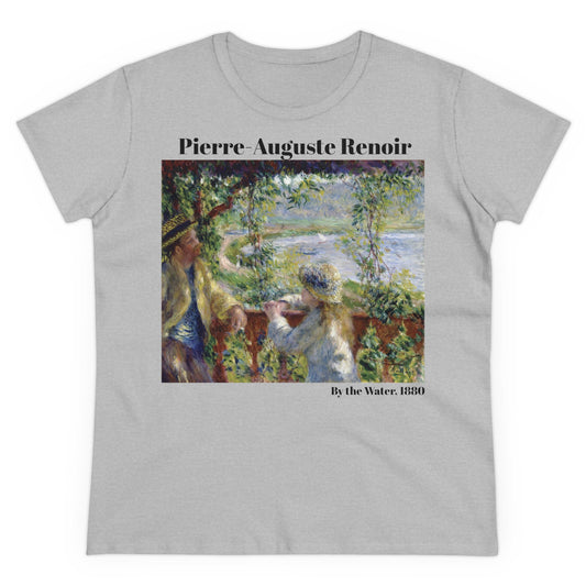 Pierre-Auguste Renoir, "By the Water," Women's T-Shirt, gift for her, cotton artsy tshirt