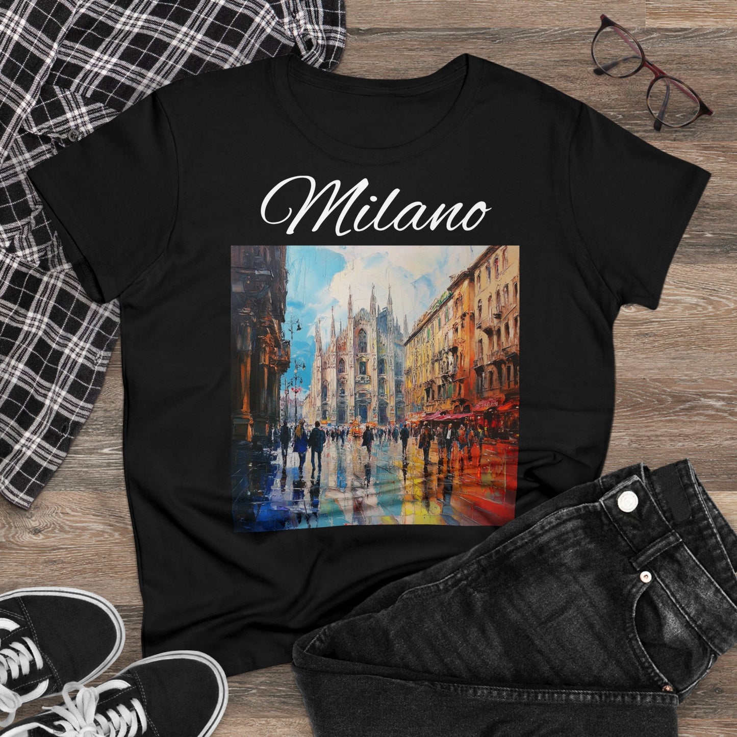 "Milano" Italy, Women's T-Shirt, graphic tee