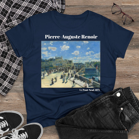 Pierre-Auguste Renoir, "Le Pont-Neuf," Women's T-Shirt, Paris, gift for her, cotton artsy tshirt