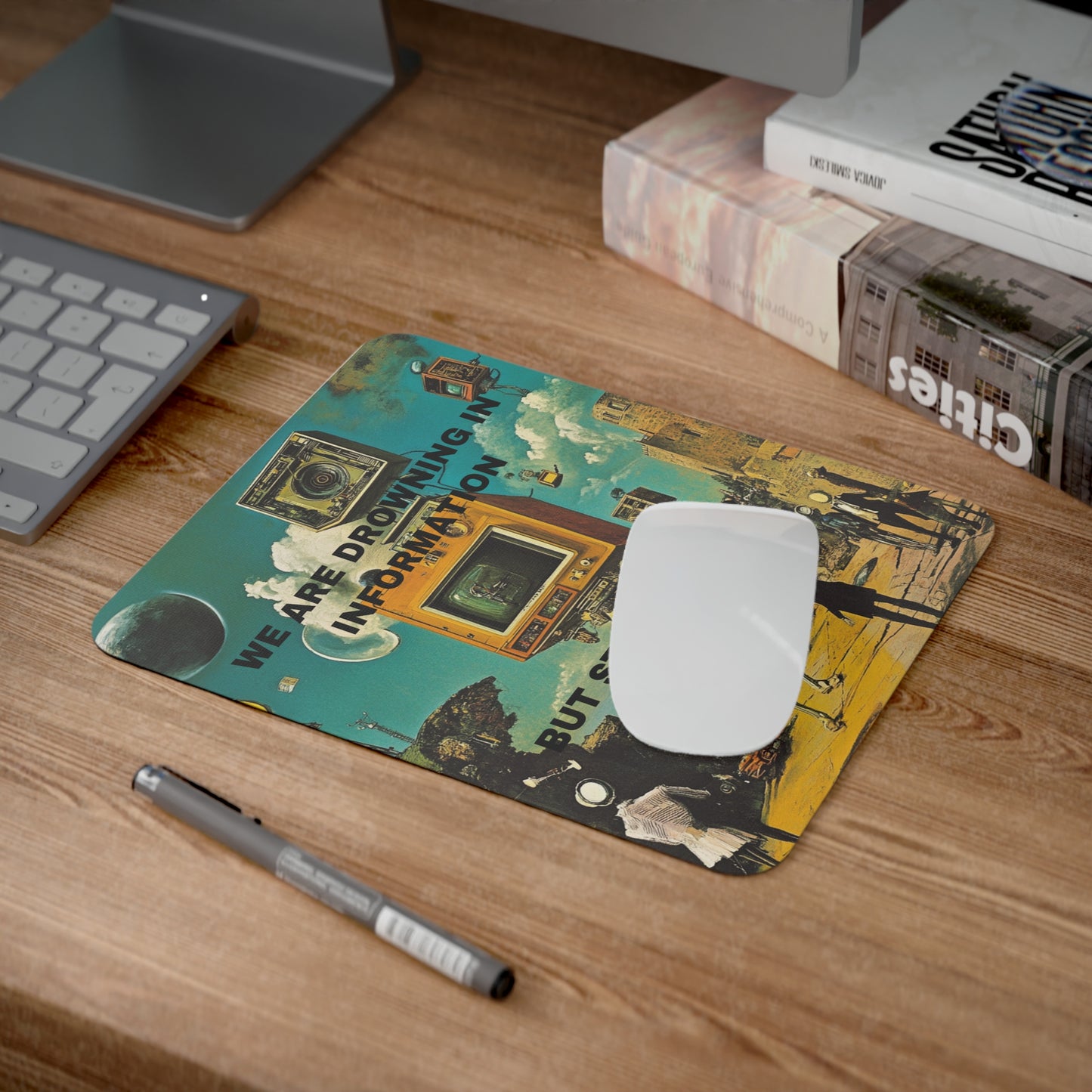 "Starved For Knowledge" Desk Mouse Pad