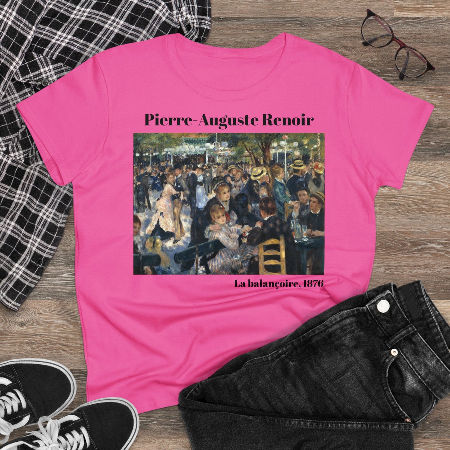 Pierre-Auguste Renoir "La balançoire" Women's T-Shirt, modern art graphic tee