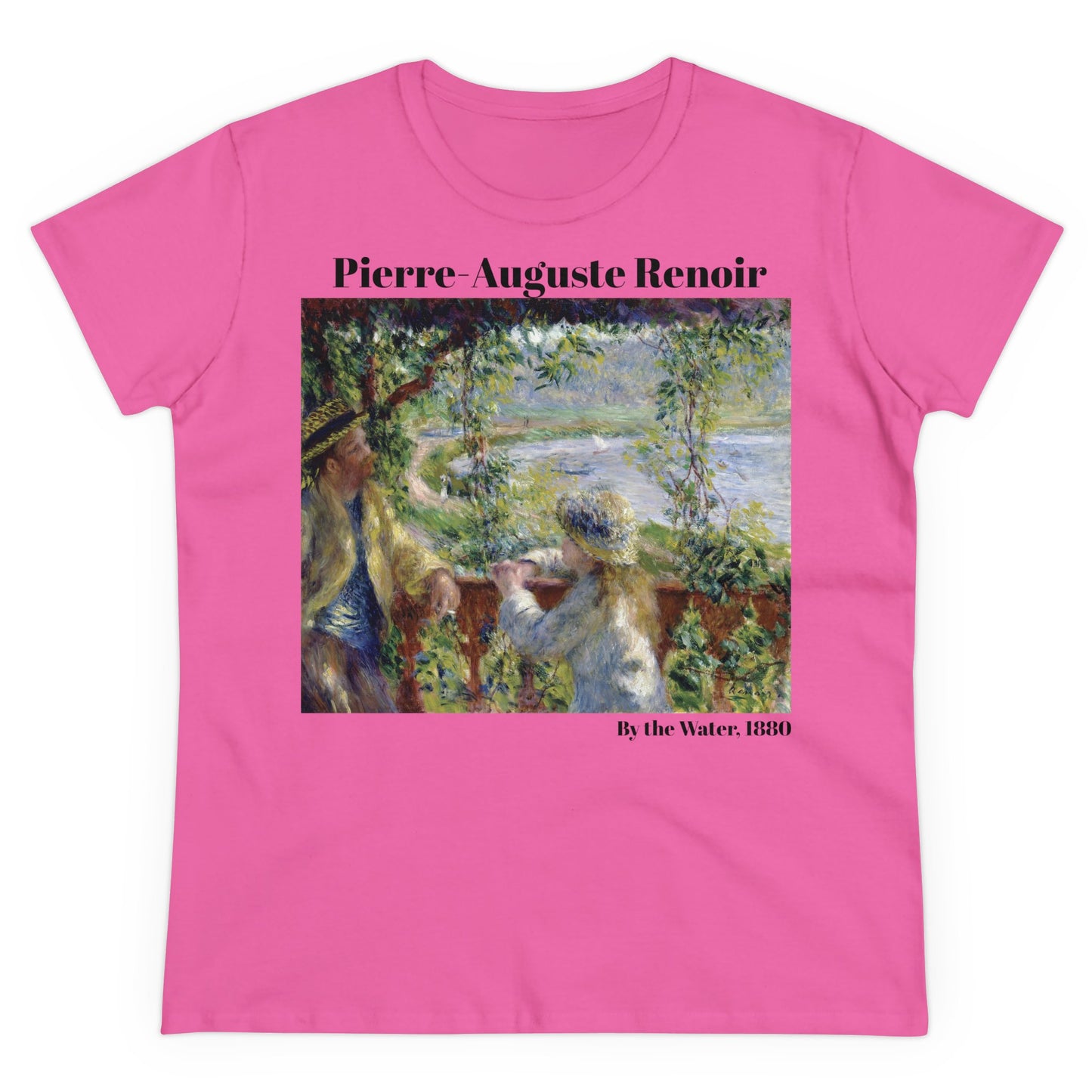 Pierre-Auguste Renoir, "By the Water," Women's T-Shirt, gift for her, cotton artsy tshirt