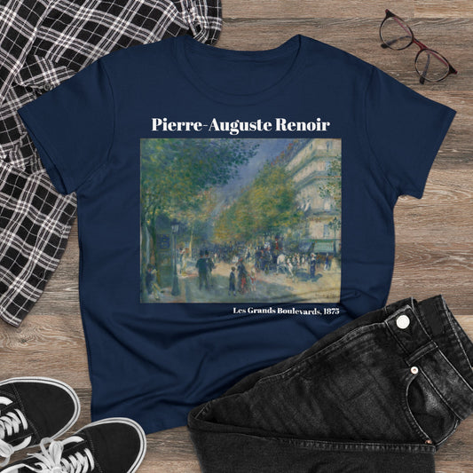 Pierre-Auguste Renoir "Les Grands Boulevards" Women's T-Shirt, Impressionist tee